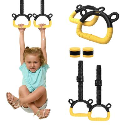 Argolas de Puxar com Alças Ajustáveis Argolas de Ginástica para Puxar Equipamento Multifuncional de Treinamento de Força para Crianças Adultos