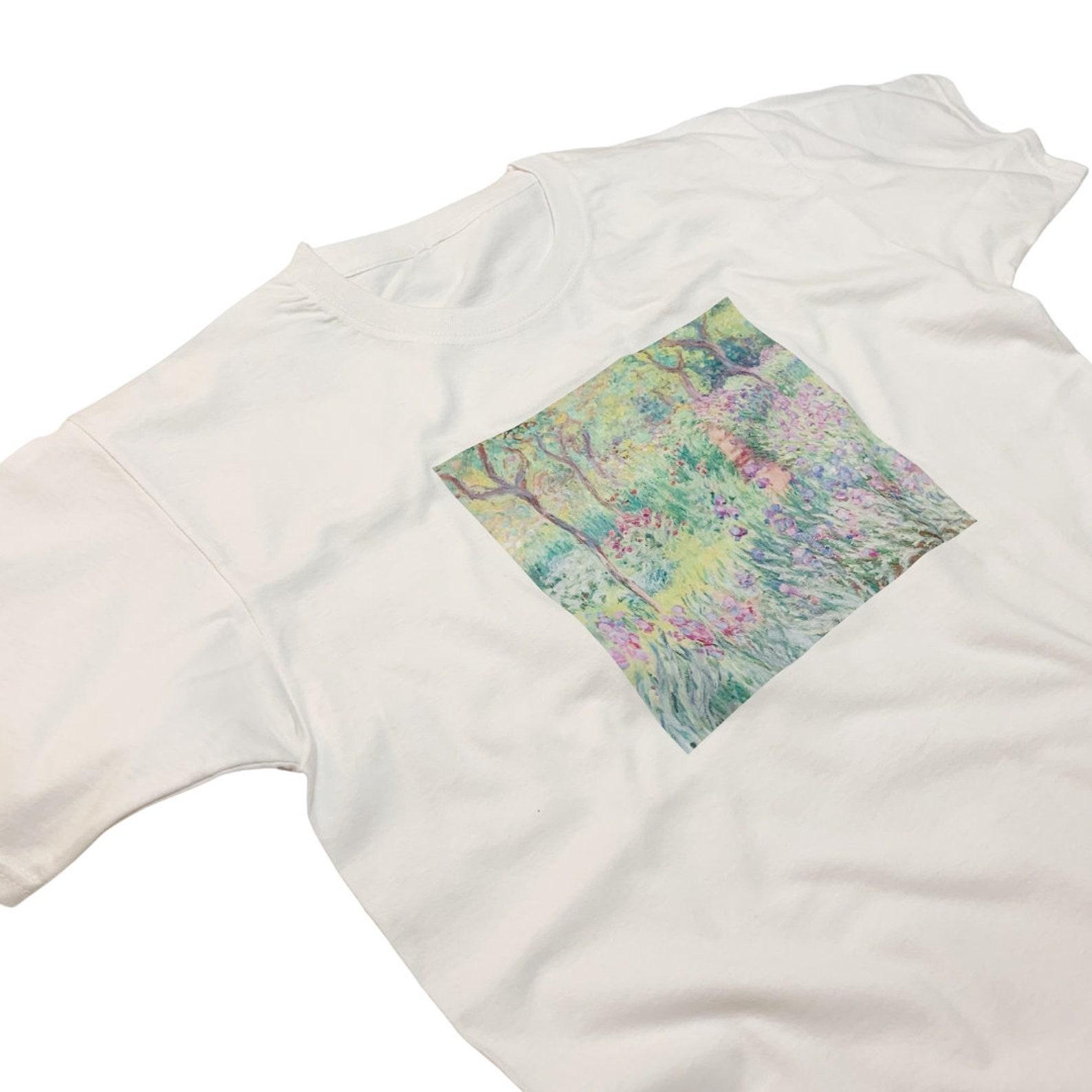 Claude Monet The Artist s Garden in Geverny (1900) Famous Vintage Art Print T-Shirt 2XL