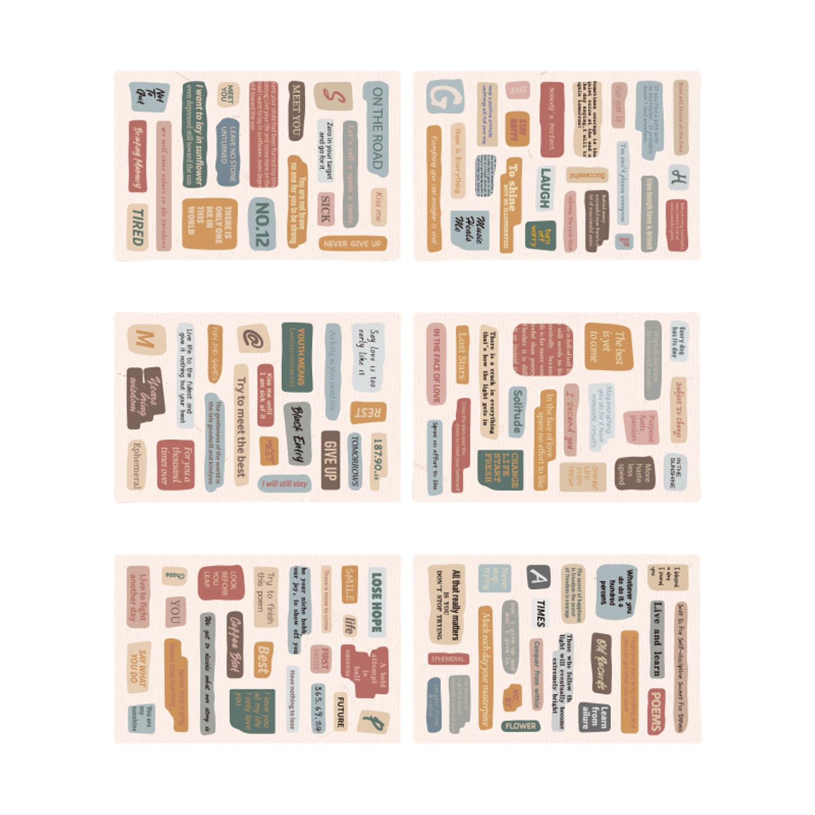 

Винтажные водонепроницаемые ПЭТ наклейки для планировщика, креативные надписи для вашего журнала и скрапбукинга 1