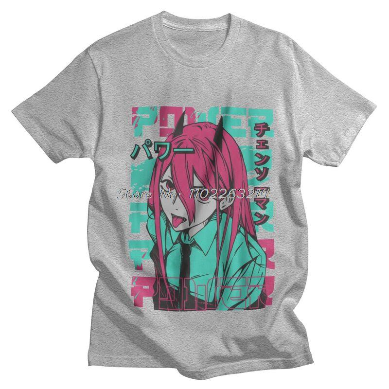 Men's Power T Shirt Short Sleeve Cotton Tshirt Handsome T-shirt Leisure Harajuku Anime Manga Tees Oversized