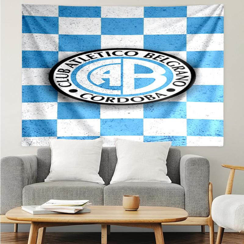 Atletico Belgrano Crest Tapestry Hanging for Bedroom,Livingroom, Playroom,Decor Art Room Wall Tapestry Holiday and Birthday Gifts
