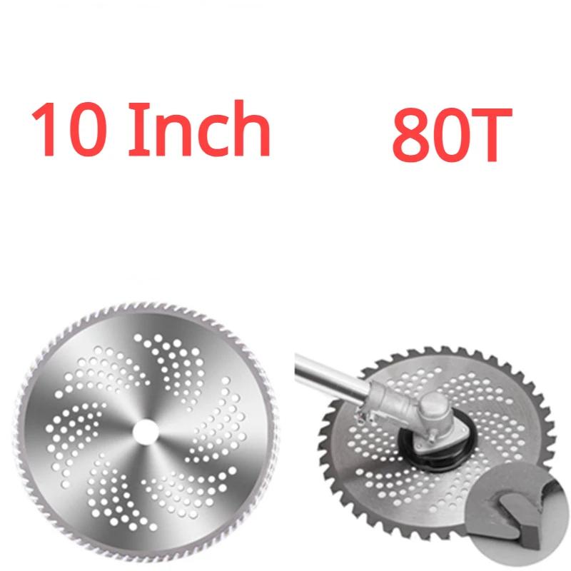 10 Inch Universal Lawn Mower Blade 40T/60T/80T Brush Cutter Blade Tree Trimmer Saw Blade Carbide Replacement Circular Saw Blade