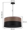 Single Hanging Lamp, Walnut Veneer Lampshade, 44Cm