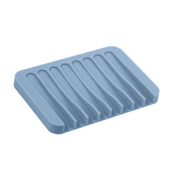 Self Draining Soap Dish Silicone Soap Tray Waterfall Drainer Soap Holder for Bathroom Shower Bath