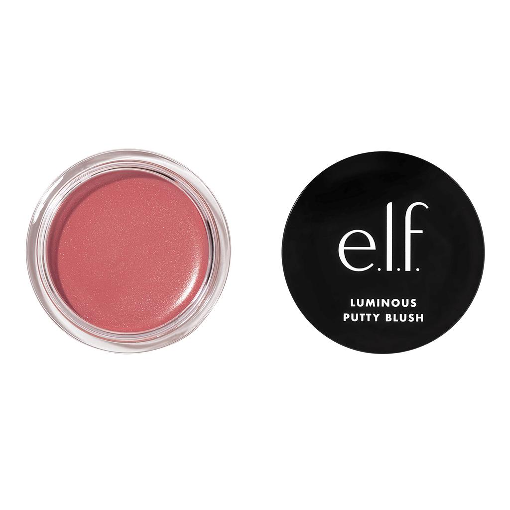 e.l.f. Luminous Putty Blush, Putty-to-Powder, Buildable Blush With A Subtle Shimmer Finish, Highly Pigmented & Creamy, Vegan & Cruelty-Free, Bermuda