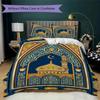 Muslim Pattern Bedding Uilt Set Uilt Cover Pillowcase Home Decoration Birthday Gift (1 * Duvet Cover + 2 * Pillowcase  Without Core)130