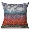 Sunrise Landscape Oil Painting Art Sofa Decorative Throw Pillow Case Sunset Flower Sea Living Room Chair Cushion Cover Cojines