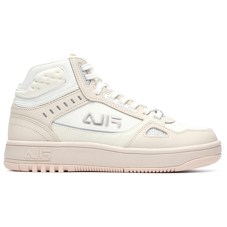 FILA Comfortable Daily Shock Absorbing Durable Mid-Top Retro Basketball Shoes Women sneaker Pink White F12W141211FST