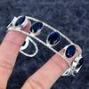 Iolite Quartz Gemstone Handmade 925 Sterling Silver Cuff Bangle Adjustable M-3333