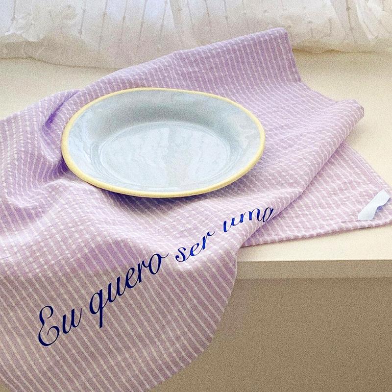 1Pc Desktop Decoration Ins Hanging Cloth Korean Styl Gourmet Photography Sweet Striped Placemat Coaster Background Cloth