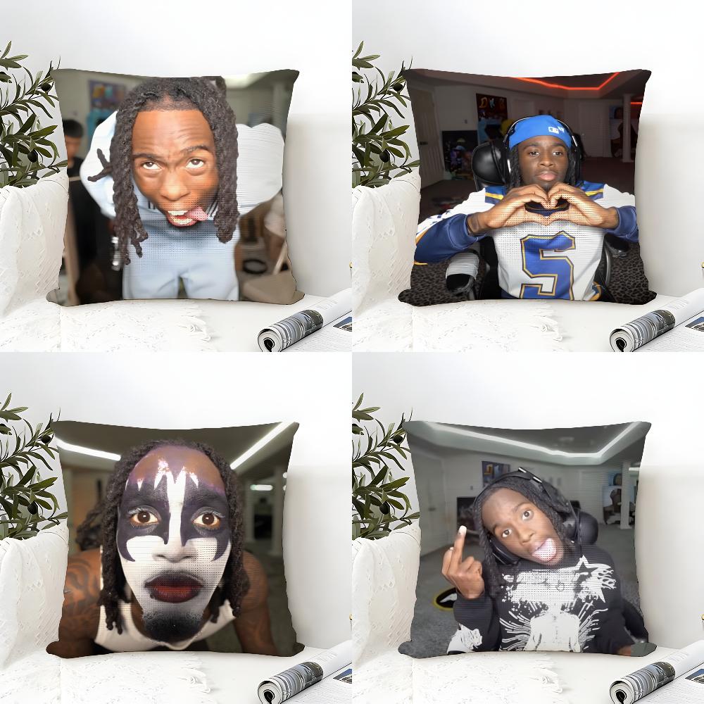 Funny K-kai cenat meme kc Pillow Case Home Living Room Decoration Linen Pillow Cases Cushion Cover