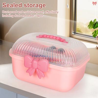 Portable Nail Tool Box Large Capacity Double Layer Multipurpose Hairpin Storage Case Jewelry Organizer