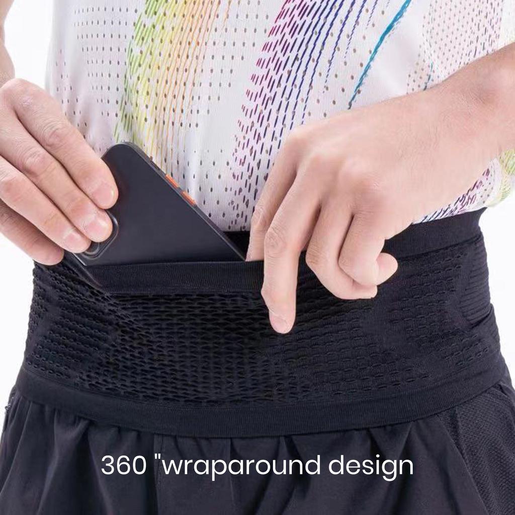 Slim Running Belt Bag Ultra-thin Breathable Large Capacity Fanny Pack Multifunctional Invisible Phone Storage Bag Women Men Sports Fitness Waist Pouch