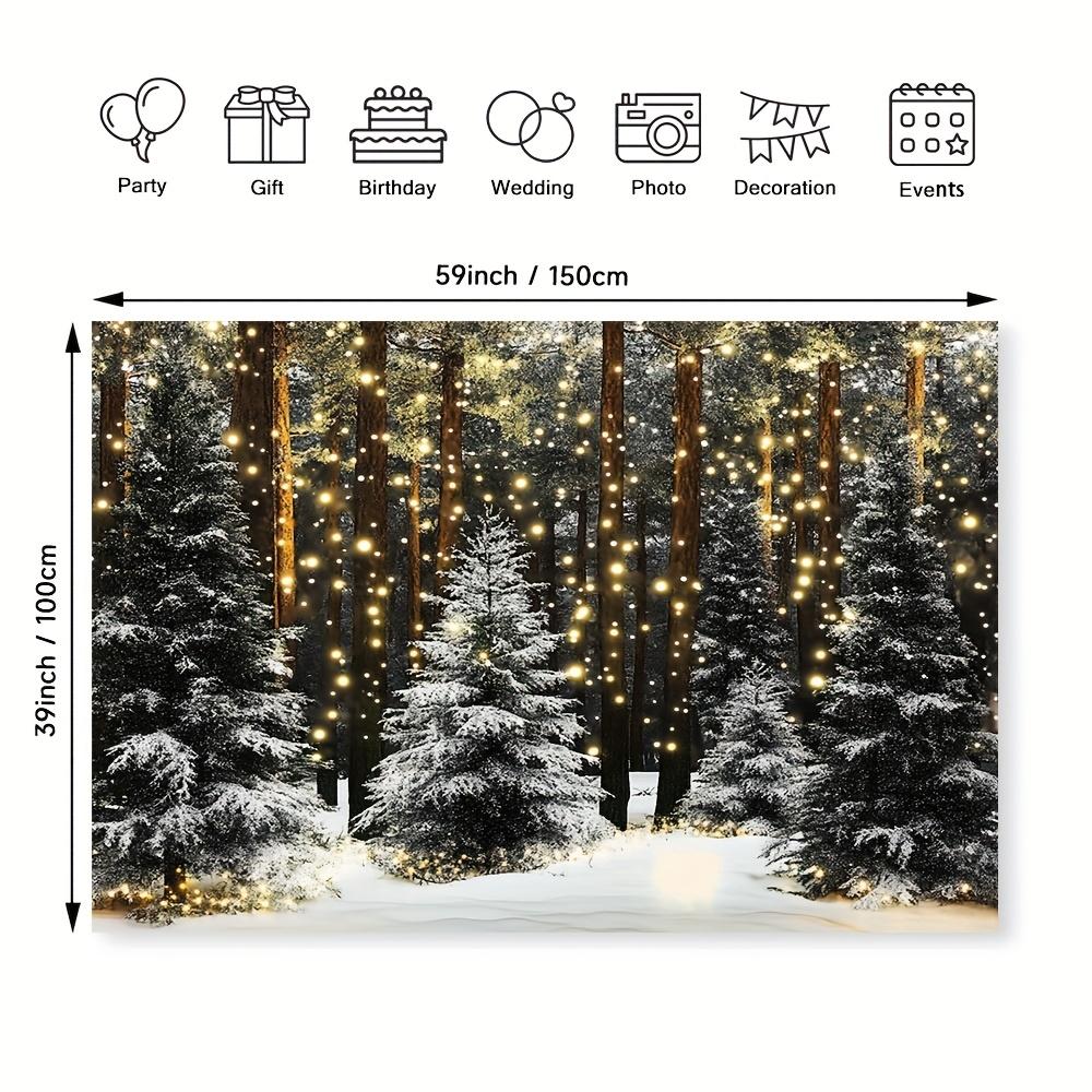 Brazi de Crăciun Iarnă Câmp de Zăpadă Decorațiune Fundal Iarnă Fundal pentru Fotografie Decorațiuni Pentru Studio Foto Cabină Foto Petrecere de Crăciun