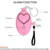 Personal Self Defense Alarm 130DB Heart Shaped Women Elderly Portabl Safety Siren Keychain Emergency Security Protect Alarms