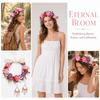 Adjustable Ribbon Artificial Flower Headband Fabric Garland Flower Crown  Bridal Wedding