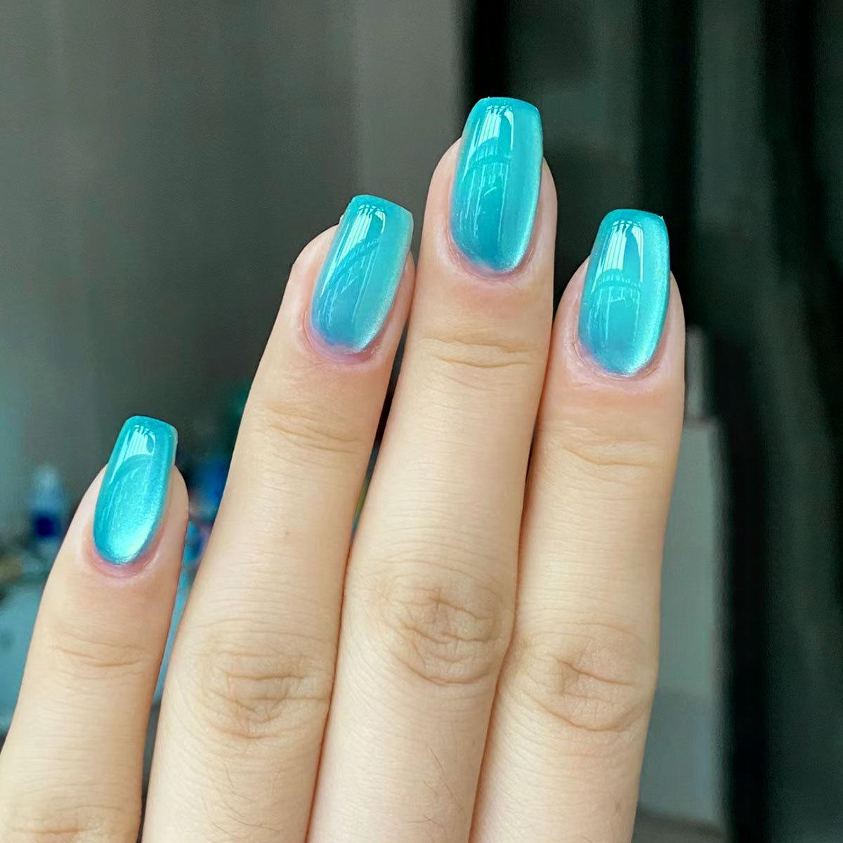 24 buc. Unghii false, alb, gradient, scurte, pătrate, balet, unghii false simple, apăsați pe unghii purtabile nude, cu acoperire completă, sfaturi pentru manichiură