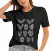 Bat & Forest Unisex Cotton T Shirt, Premium Cotton Quality Print, Durable, Casual Fashion, Spooky Bat Silhouette Design, Halloween Inspired Graphic Te