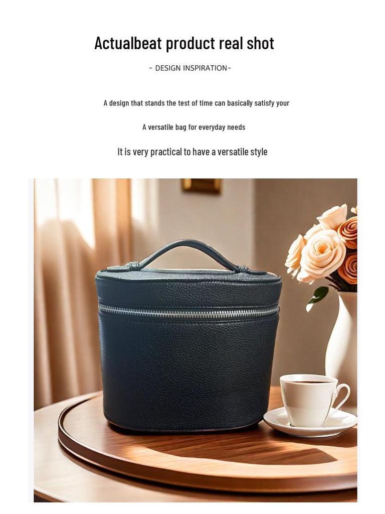 New Double Zipper Waterproof PU Leather Toiletry & Makeup Bag: Large-Capacity Travel Organizer for Cosmetics & Skincare