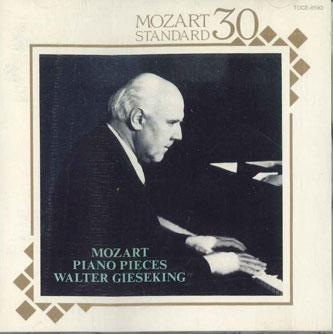 

CD WALTER GIESEKING - Mozart/Piano Pieces TOCE6593 EMI Japan Classical Used
