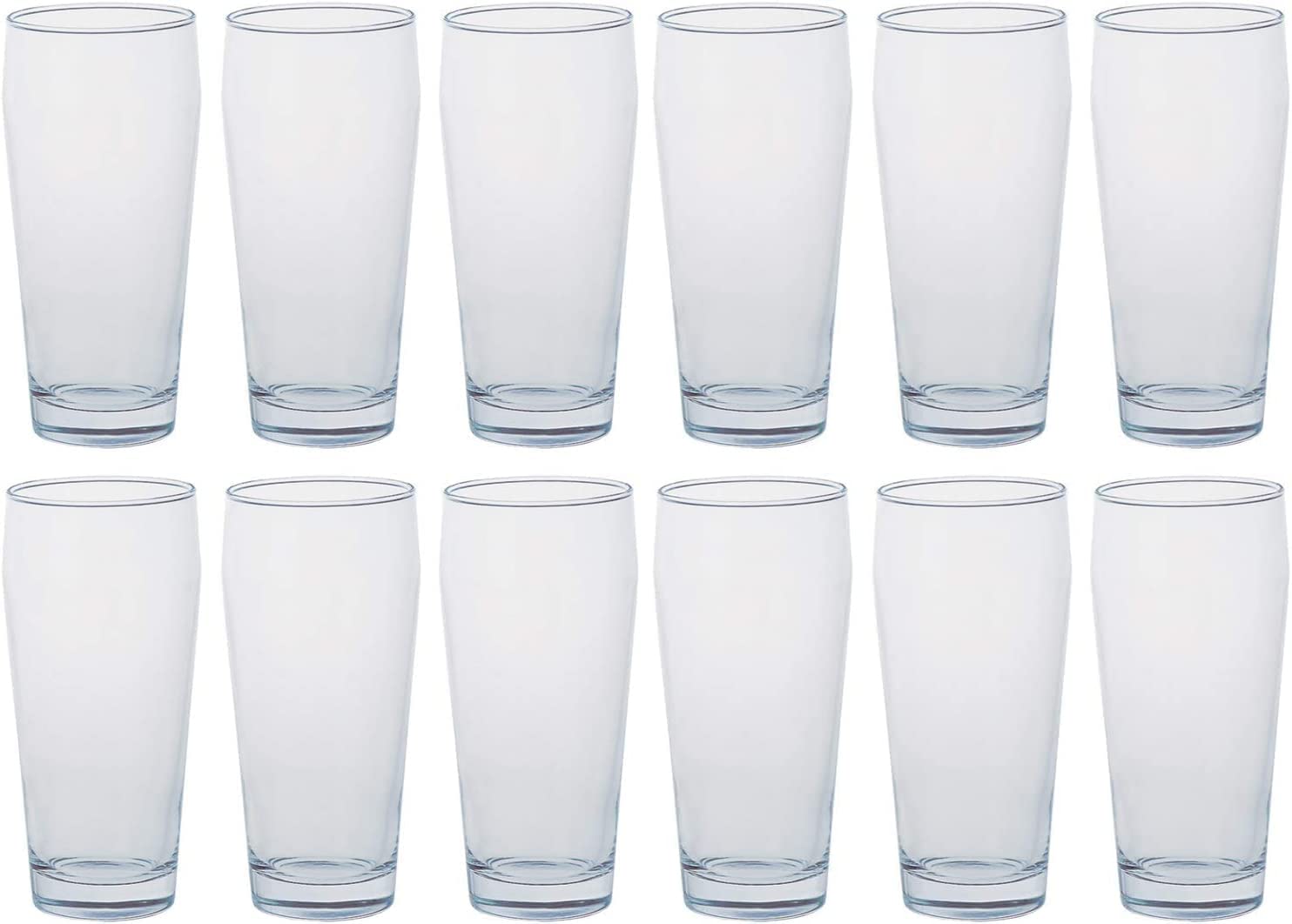 

Suntory Marketing Beer Glass Tumbler C Shape Clear 435ml 14oz Made in Japan 12 pieces 823-259