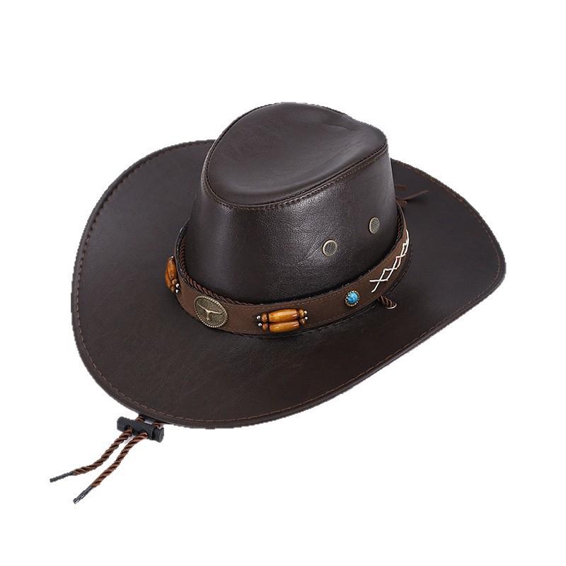 New Western Cowboy Hat Male and Female Couples Hat Autumn and Winter Mongolian Jazz Hat Decorative Knight Hat