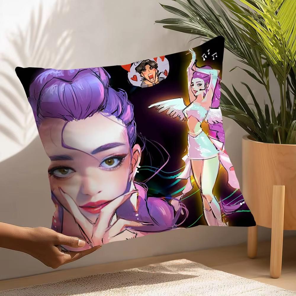 K-kpop D-Demon H-Hunters Pillow Covers Cushion Cover Cartoon Double-sided Print Square Pillow Living Room Decoration Pillowcase