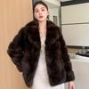 Women's Autumn And Winter High-end Imitation Mink Fur Coat Thickened And Loose Imitation Fur Coat