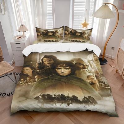 3pcs Lord of the Rings Cover Set,Soft Comfortable Duvet Cover,Guest Room (1*Duvet Cover + 2*Pillowcases, Without Core) Yy251024189