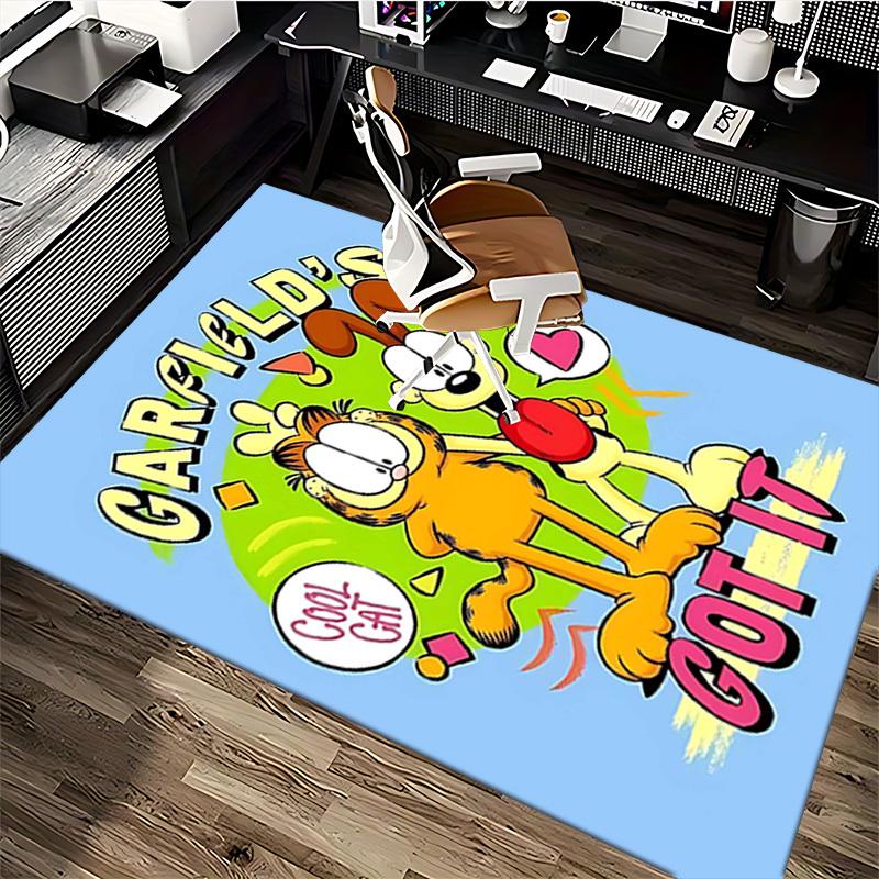 1pc Garfield's Got It! Cool Cat Office Chair Mat - Anime Cartoon Design, Non-Slip Carpet for Home Decor, Gaming Room, Dormitory Flooring.Q076