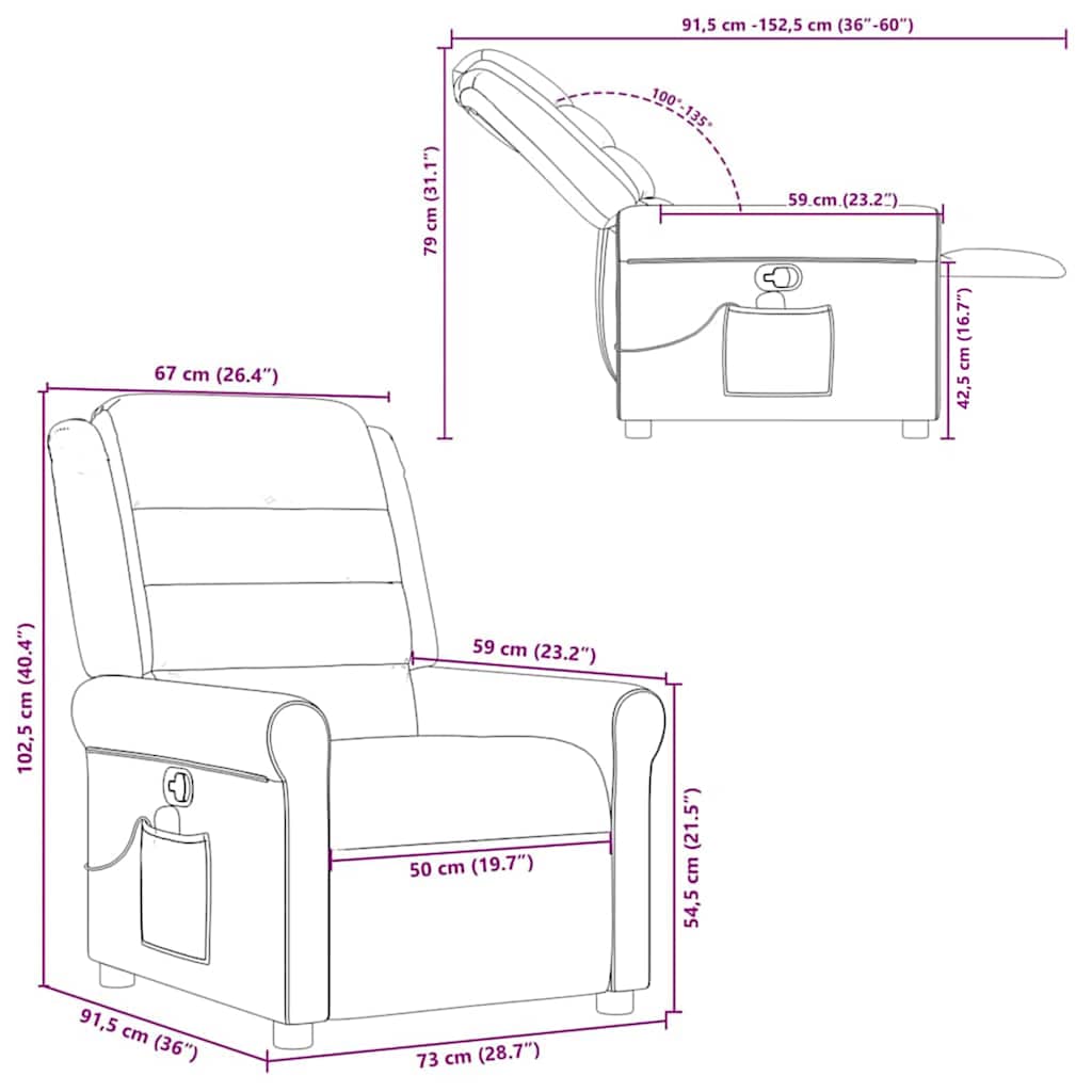 Massage Chair Black Fabric