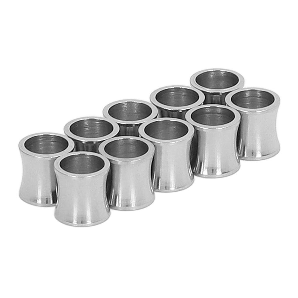 10 Pcs Metal Spacer Beads 8mm Length Stainless Steel Glossy Silver Spacer Beads for DIY Jewelry