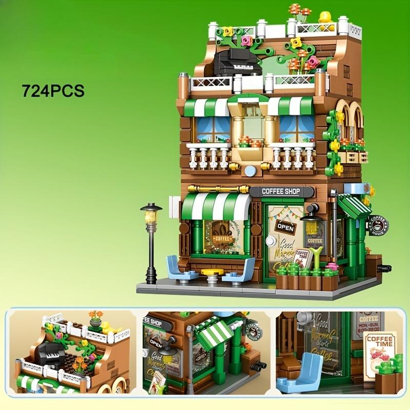 

Місто Магазин Вуличний Вид Будівельні Блоки Набір Цеглин Міні-Блоки Конструктор Архітектура Будинок Магазин Модель Ідея Подарунки