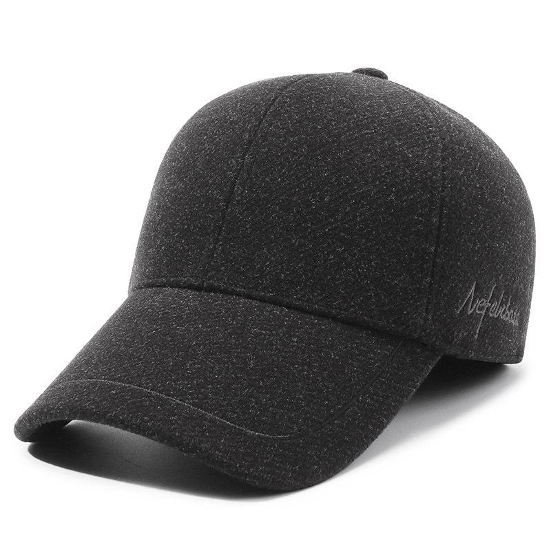 Men'S Hats Are Fashionable And Warm, Outdoor Versatile Leisure Middle-Aged And Elderly Peaked Caps, Thickened And Velvet Ear Protectors, Baseball Caps