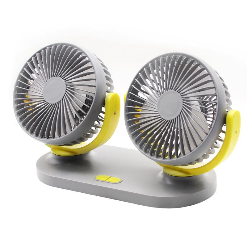 Fan for Car Decoration Fan for Truck Fan for General Purpose Double Head Fan for Car Cooling Wind Electric Fan