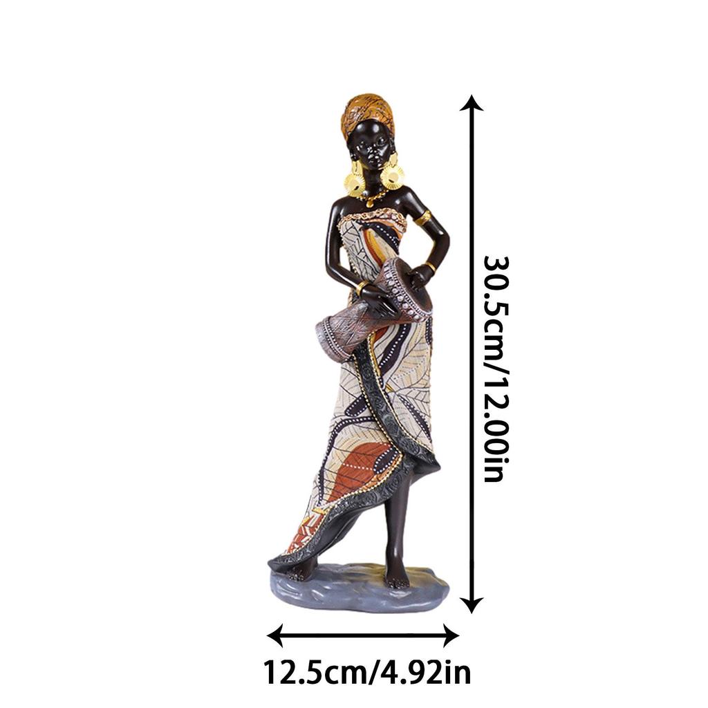 Buy African Sculpture Lady Figurine Statue Decor Women Figure Girls