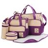 Fashionable Polka Dot 5-Piece Mommy Bag Set - Versatile, Large Capacity Shoulder Bag for Mother and Baby
