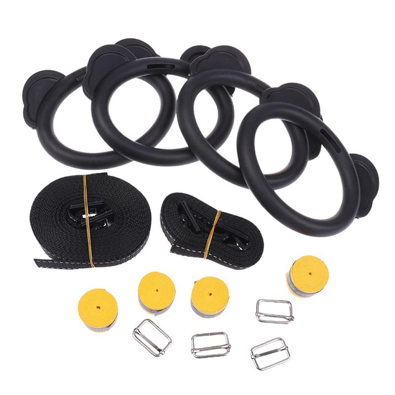 Kids Horizontal Bar Exercise Pull Up Rings Kids Workout Gym Gymnastic Rings Adjustable Straps Buckles Nonslip Handle