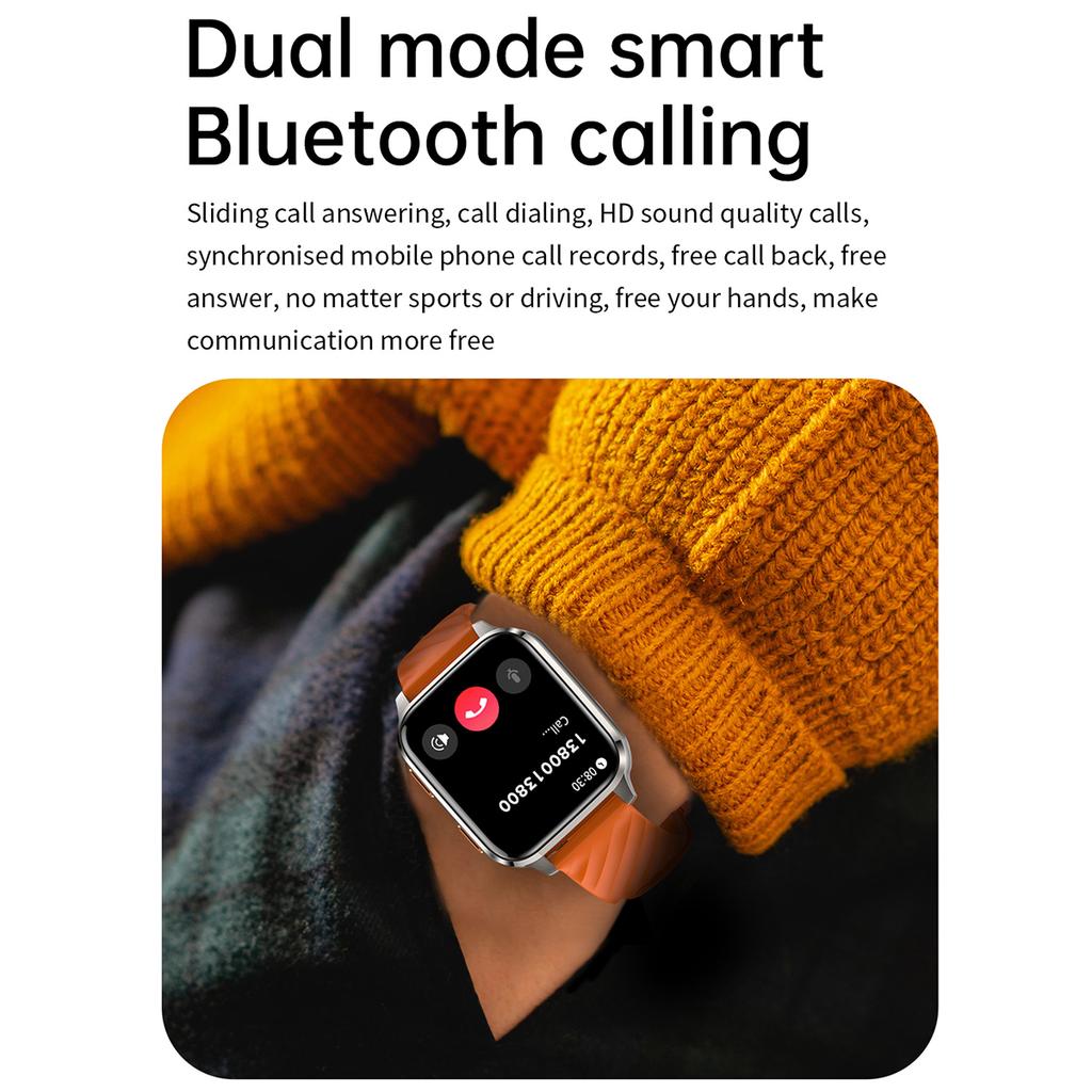 FW12 1.85 Inch Smart Watch Heart Rate Blood Oxygen Monitor Bluetooth-Compatible Call Health Tracker