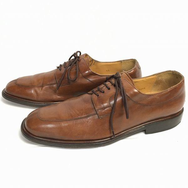 80-tals-90-tal Vintage Mezlan Spanien Skriptlogotyp U-tå Affärsskor Storlek 10M 27.5-28.0 Brun(BEGAGNAD)