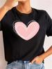 Love Heart Print Women T Shirt Summer Funny Short Sleeves O Neck  Tops Tee Female 90s Casual Fashion Clothing