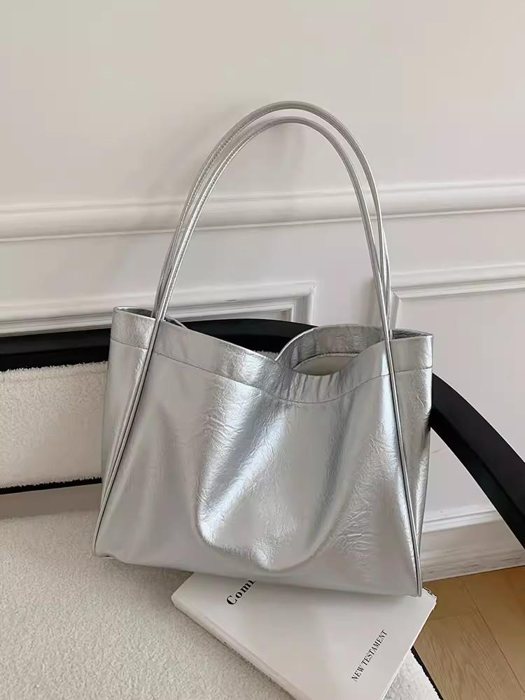 2025 Trendige Damen Tragetasche mit großem Fassungsvermögen im koreanischen Stil - Superweicher Retro-Stil für College & Shopping