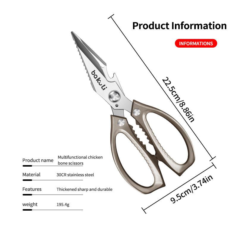 Poultry Shears Heavy Duty Kitchen Scissors Japanese High-Carbon Steel Culinary Shears for Chicken Meat Seafood Bone Cutting5