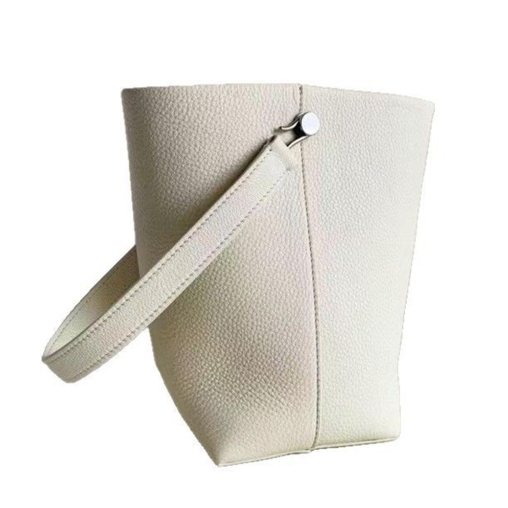 Bolsa de balde nicho TR francesa couro bovino de primeira camada versátil personalizada para o dia a dia textura premium ombro portátil bolsa tote