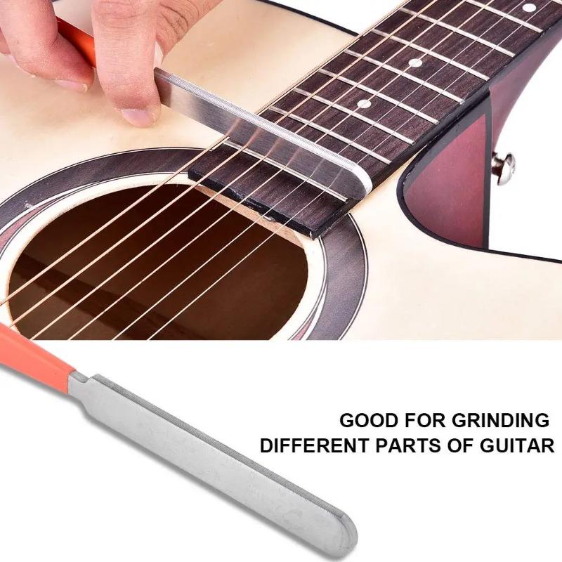 Miwayer Stainless Steel Fret Crowning File Guitar Fret Dressing Tool for Electric Acoustic Guitars Bass Mandolin Luthier File