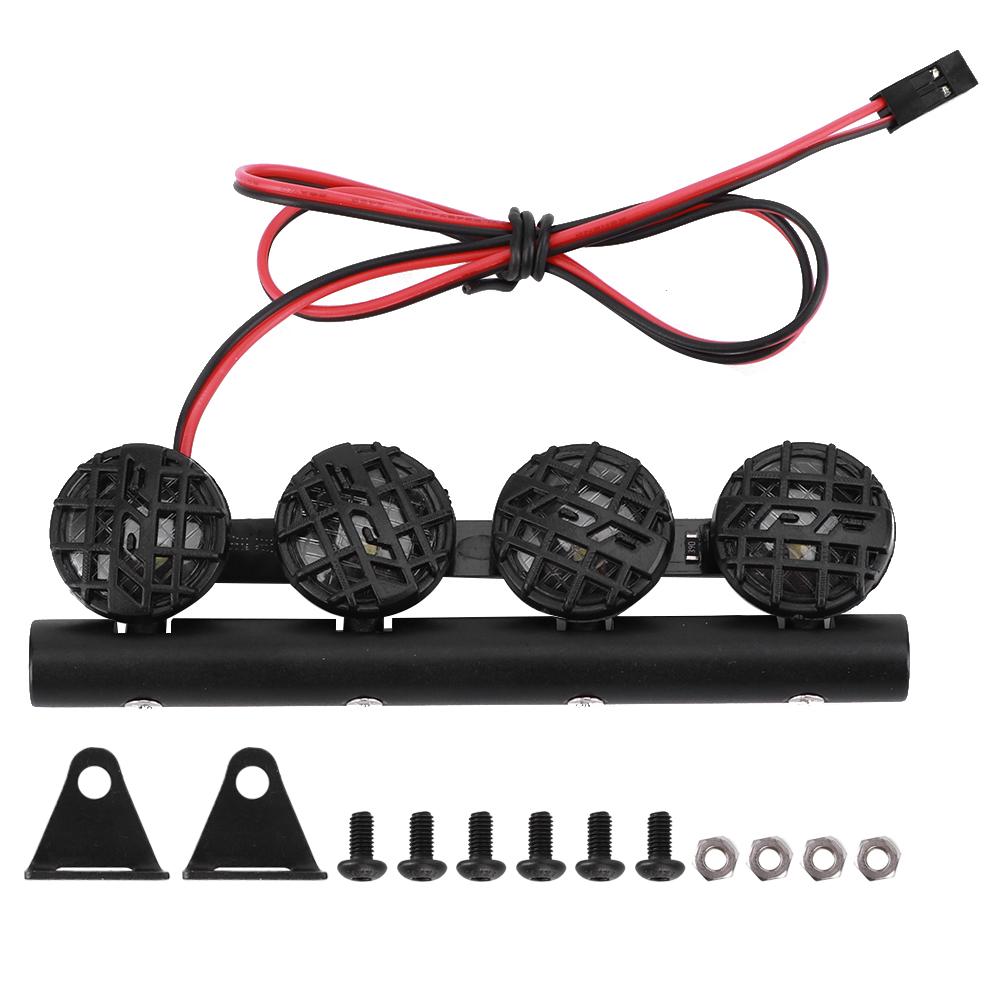 

LED Roof Lamp DIY Luggage Rack Lamp Spotlight Accessory Fit for TRX4 SCX10 110 RC Car Crawler4LED