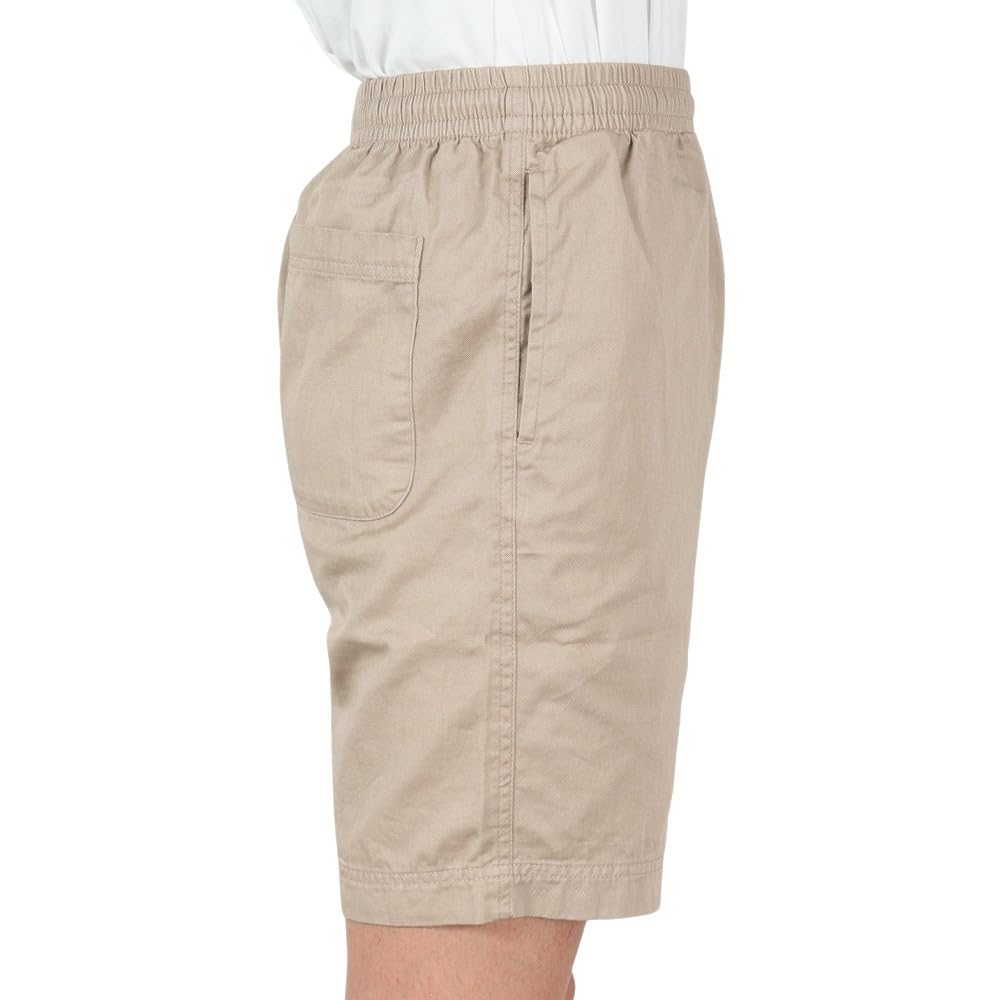 Champion Basic Cotton Graphic Logo L C3-X520 Men's 100% Shorts, Beige,