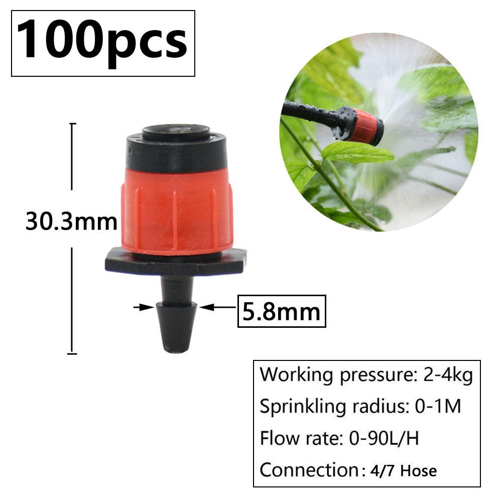 

50-100pcs Garden Irrigation Sprinklers Stake Scattering Nozzle Adjustable Refraction Drippers Water Vortex Nozzles