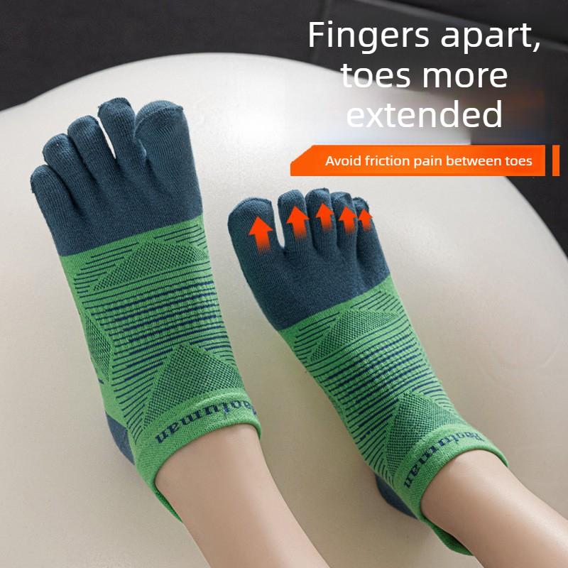 Men's women's sports five finger socks off-road marathon short tube socks outdoor running anti slip breathable split toe socks