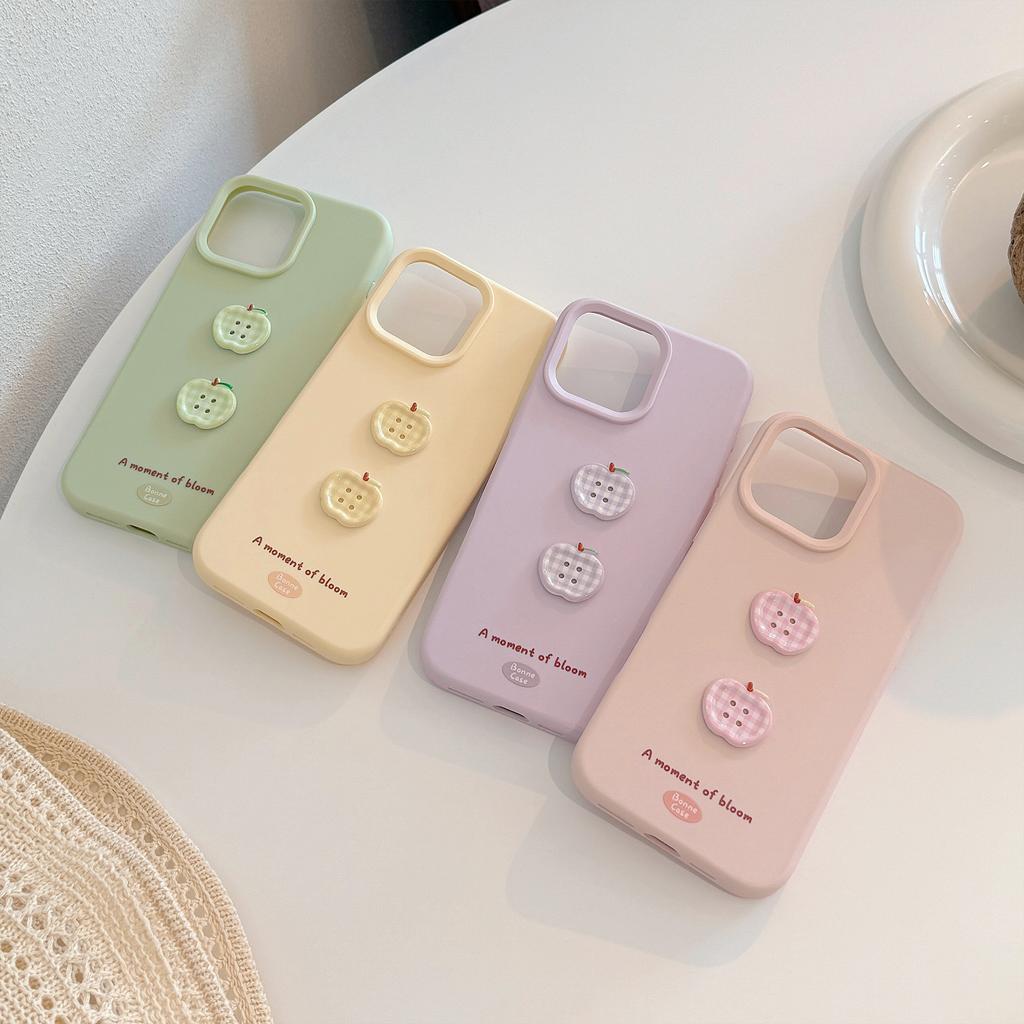Cute and Playful Little Apple iphone16Applicable17promax Mobile Phone Shell for iphone14Silicone13Three-Dimensional15Soft